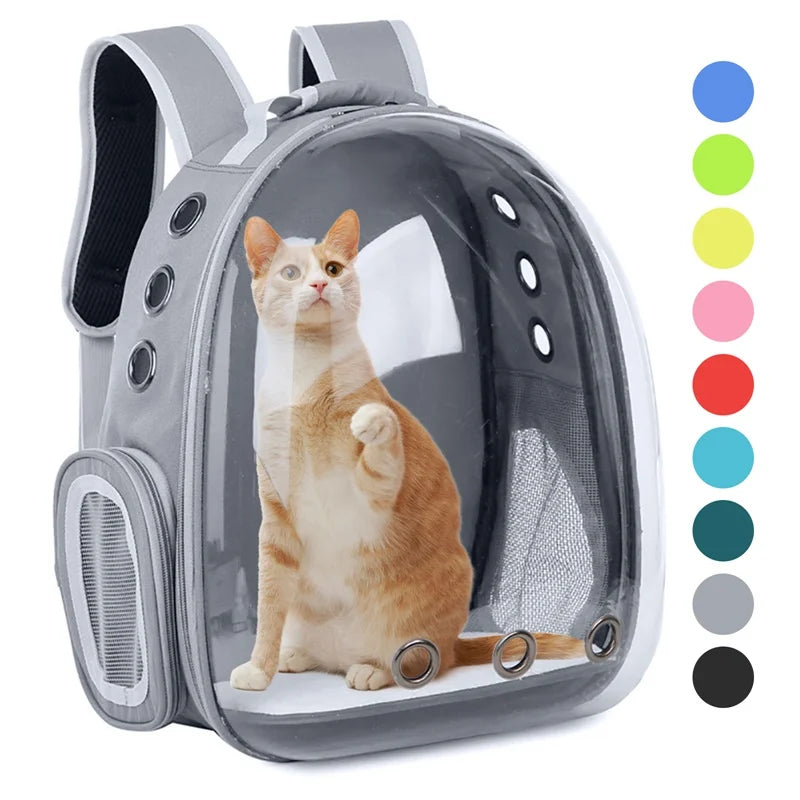 Cat Carrying Bag Space Pet Backpack Breathable Portable Transparent Backpack Puppy Dog Transport Carrier Space Capsule Bag Pets