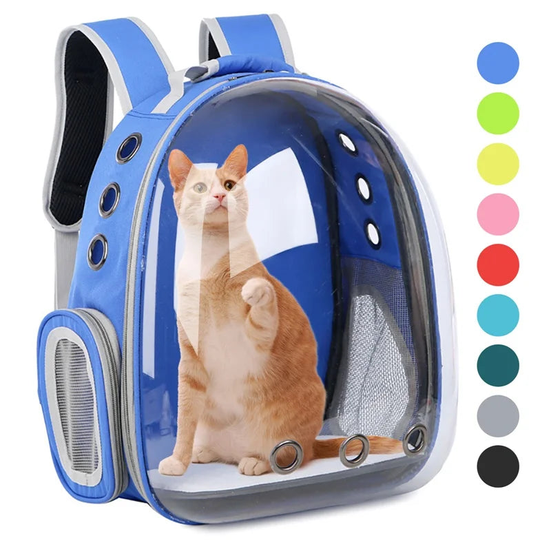 Cat Carrying Bag Space Pet Backpack Breathable Portable Transparent Backpack Puppy Dog Transport Carrier Space Capsule Bag Pets