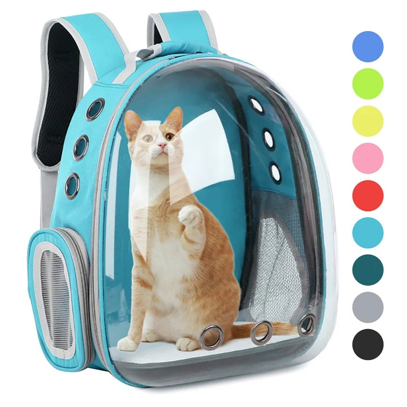 Cat Carrying Bag Space Pet Backpack Breathable Portable Transparent Backpack Puppy Dog Transport Carrier Space Capsule Bag Pets